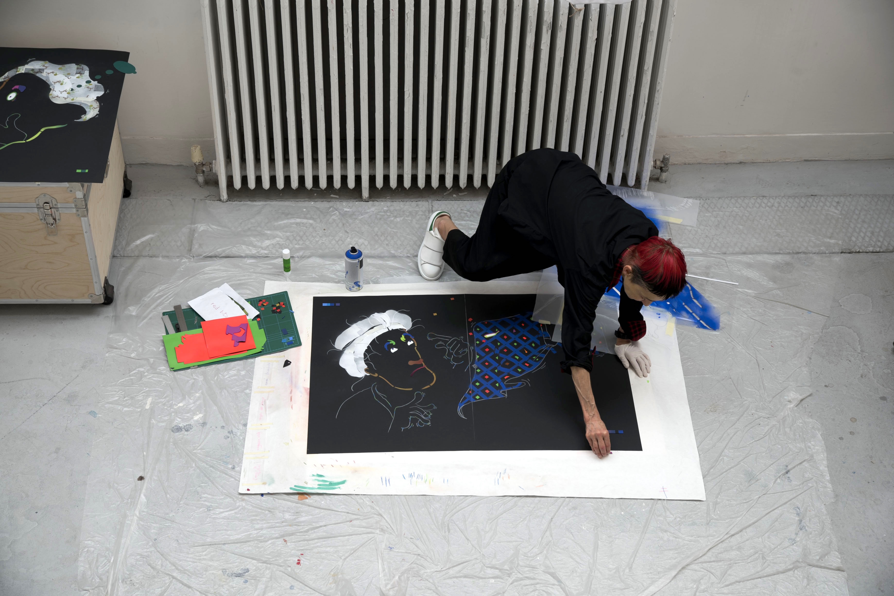 Oona Grimes in her studio at the British School at Rome